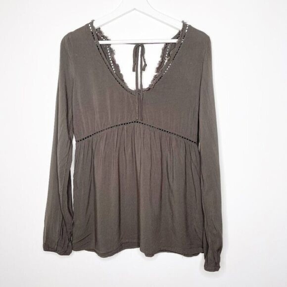 ALTAR'D STATE Boho V-neck Tie Back Blouse - Picture 1 of 10